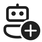Bot Add SVG Icon